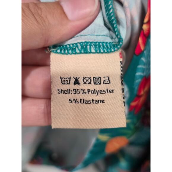 Timeless London Tropical Floral Dress Women’s 3XL US 16 Green Fit & Flare - Picture 12 of 12